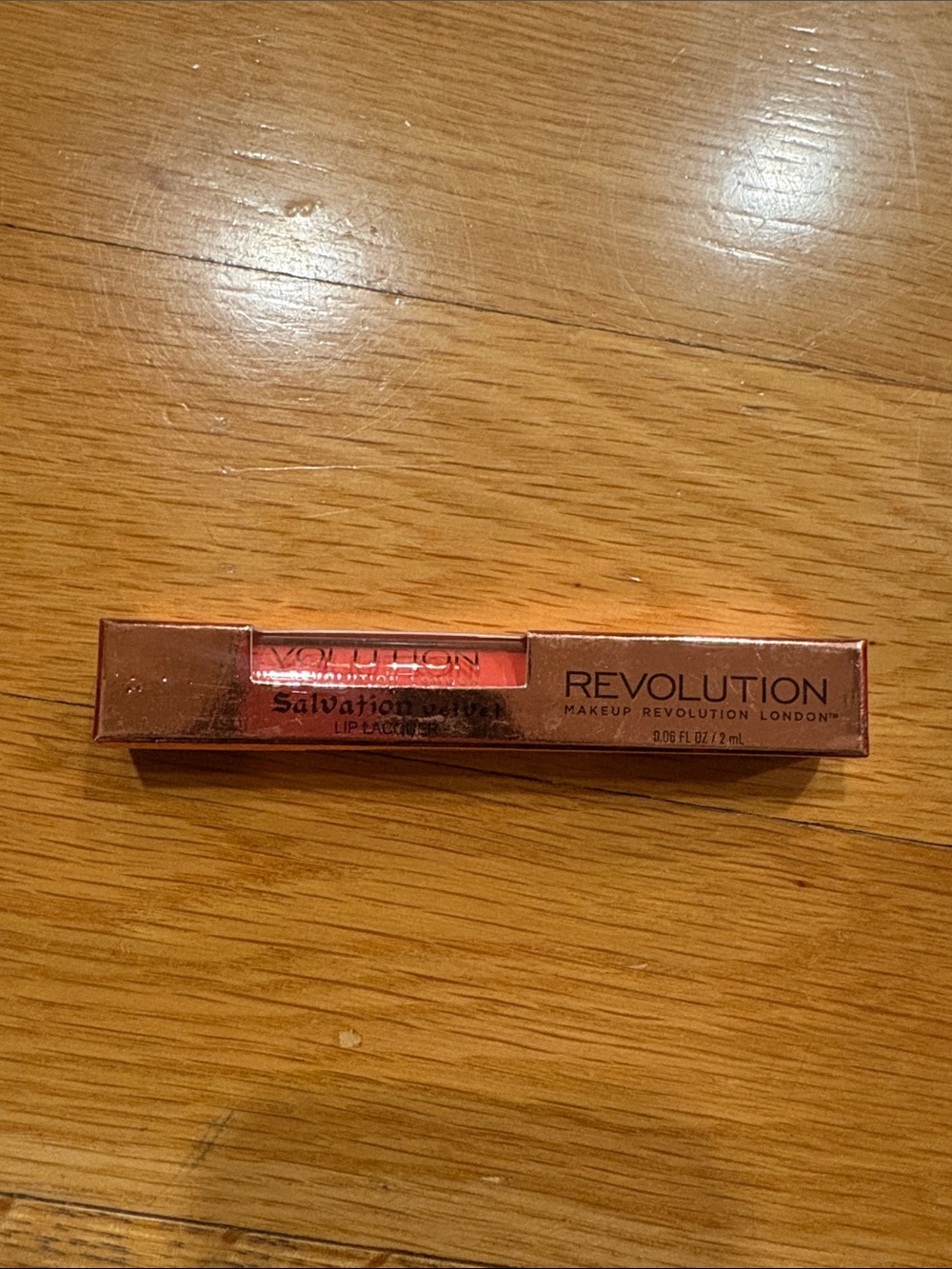 Revolution Salvation Lip Lacquer - Coral Red Shade